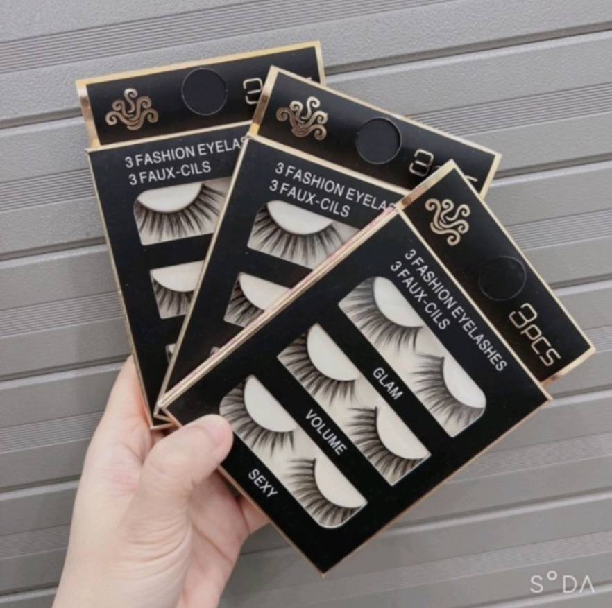 Hộp 3 cặp mi chồn siêu đẹp 3 FAUX-CILS