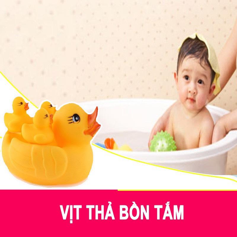 ĐỒ CHƠI BỒN TẮM CHO BÉ VỊT MẸ VÀ 3 VỊT CON