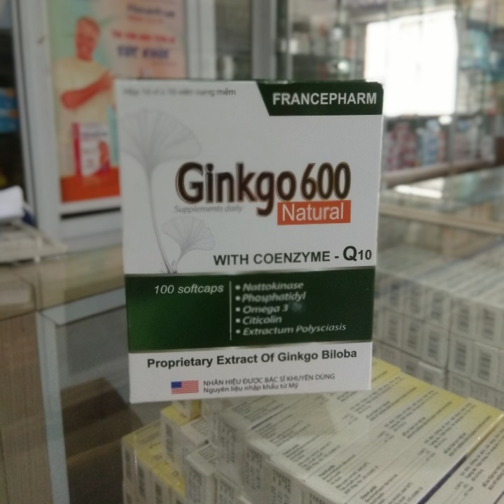 GINKGO 600 NATURAL HOẠT HUYẾT DƯỠNG NÃO- SẢN XUẤT TẠI VIỆT NAM