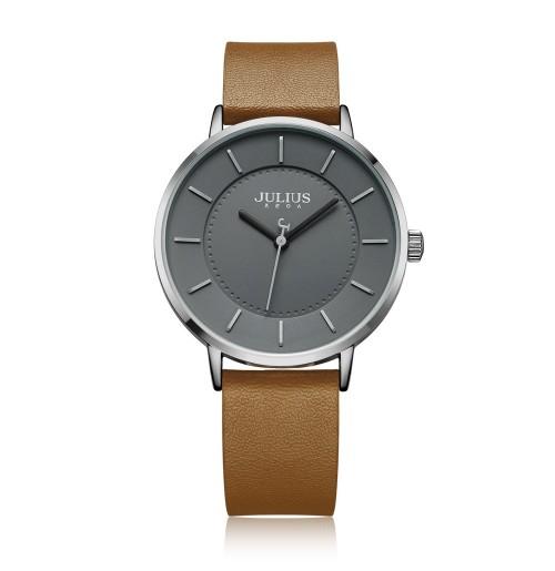 ĐỒNG HỒ NAM JA-998D JULIUS HÀN QUỐC DÂY DA (NÂU ĐEN)