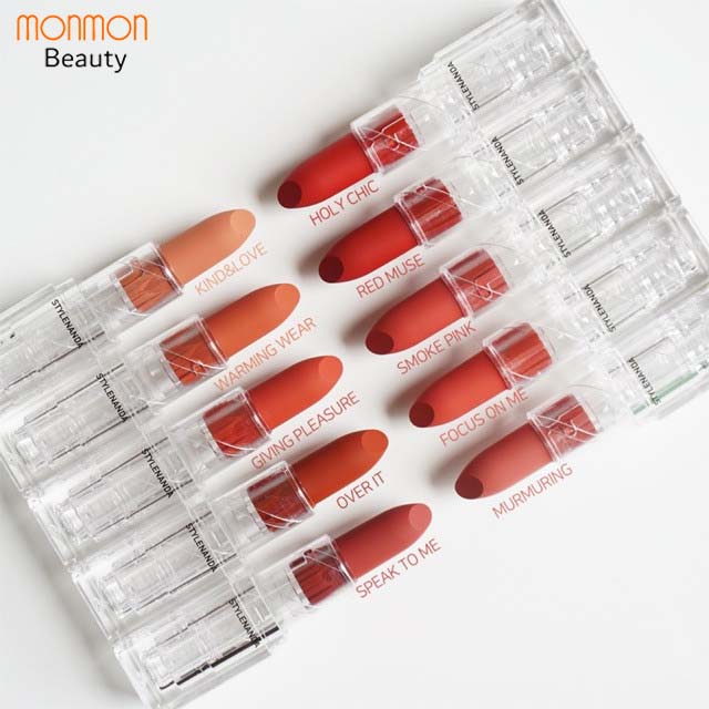 Son 3CE Soft Matte Lipstick, Son Thỏi 3CE Siêu Lì Vỏ Trong Suốt
