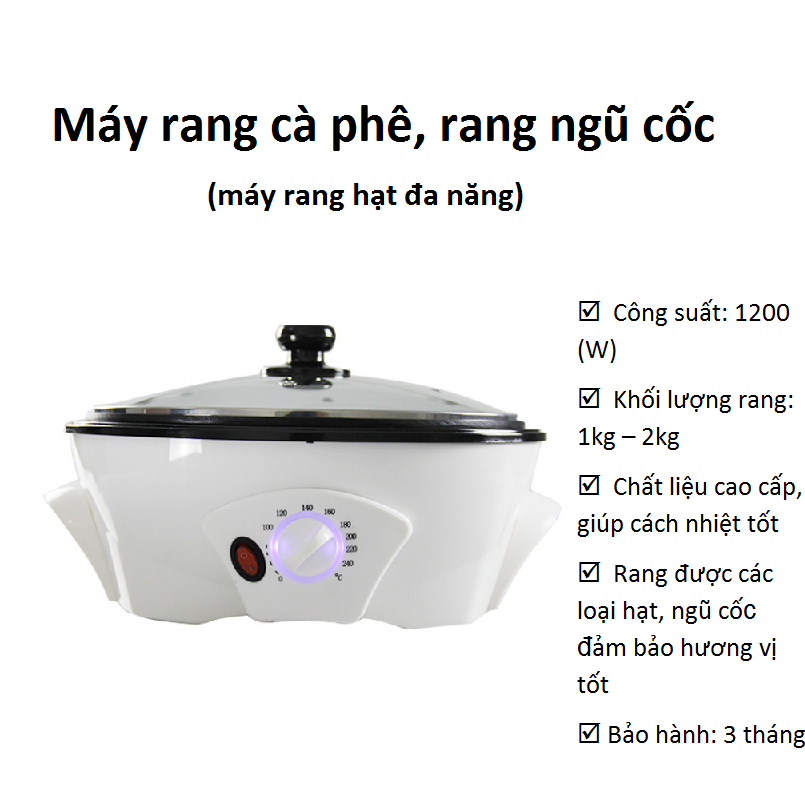 [Giá rẻ hủy diệt] Máy rang cà phê, rang ngũ cốc đa nang