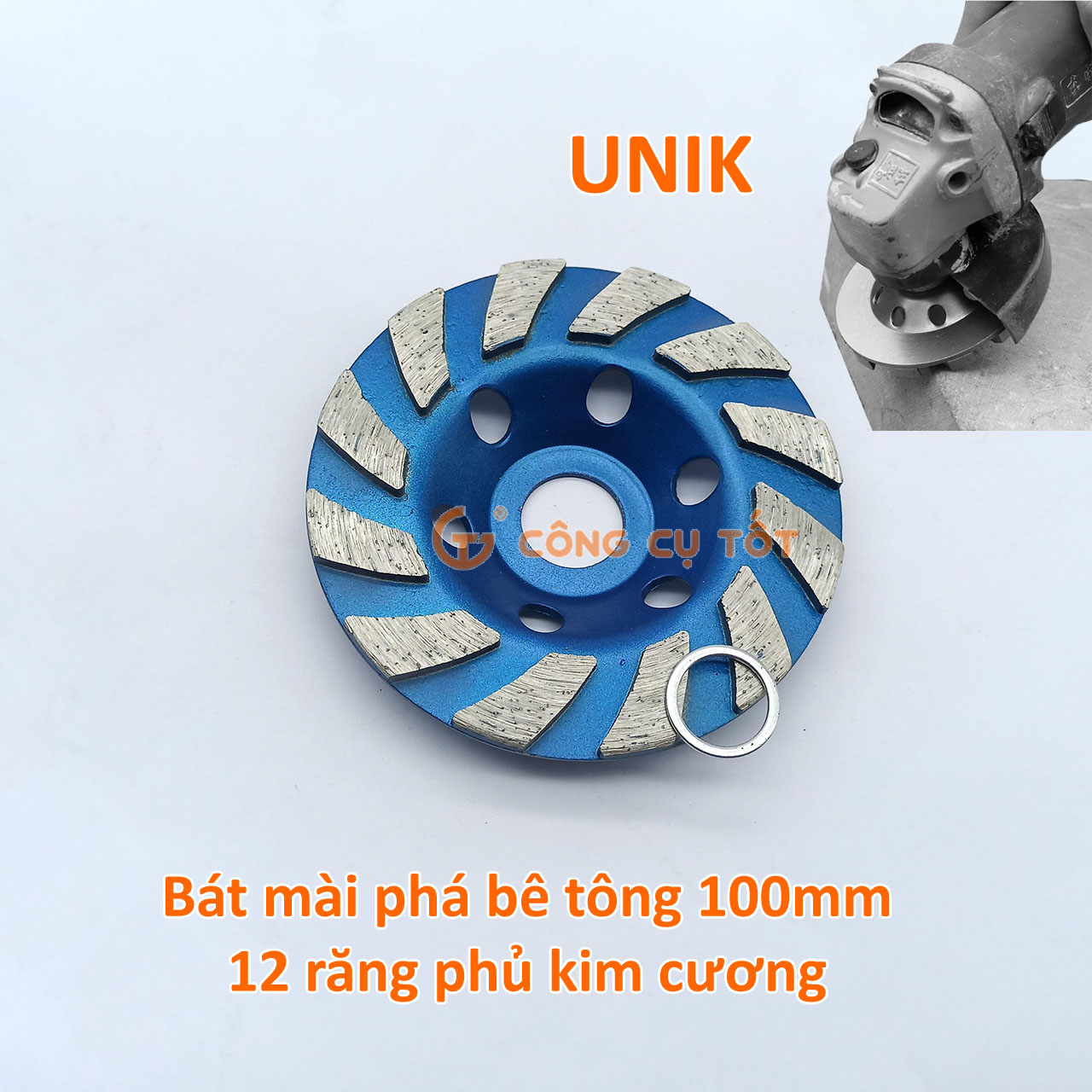 Bát mài phá bê tông cao cấp UNIK Φ100mm
