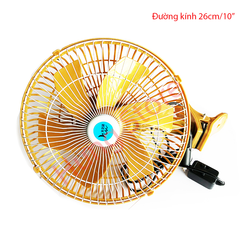 Quạt ô tô Chân kẹp 12V cỡ 28cmhàng đẹp chất liệu cao cấp,sử dụng thuận tiện,độ bền cao, dễ lắp đặt Đài Loan