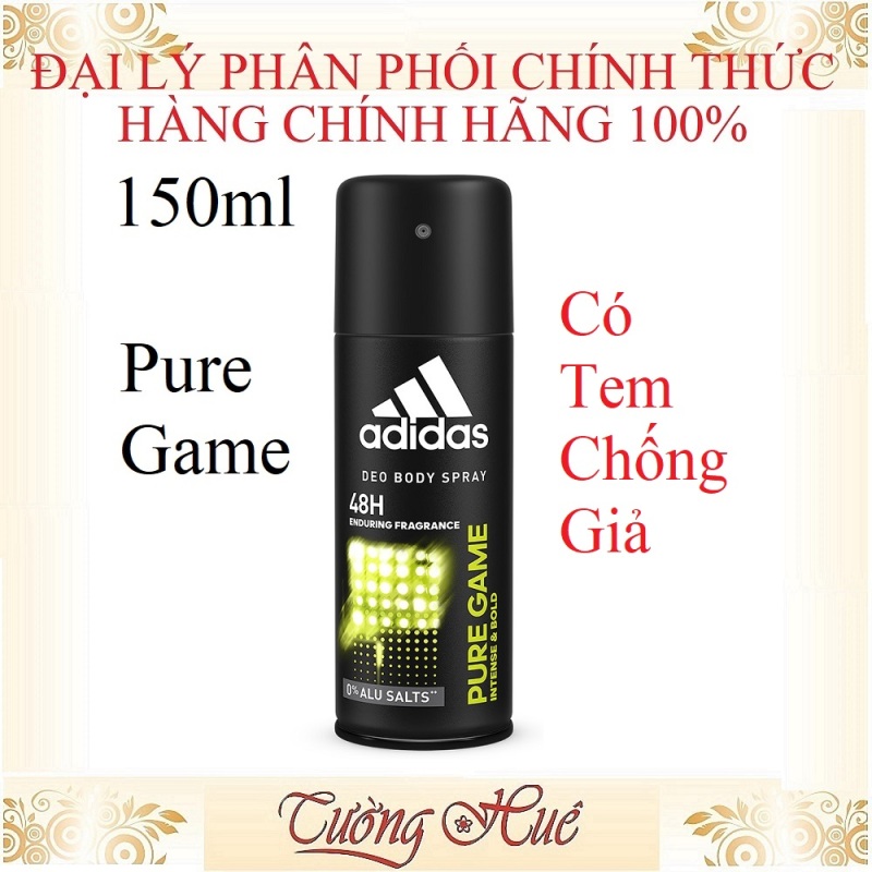 [HàngChínhHãng]Xịt Khử Mùi Cho Nam Adidas Pure Game Deo Body Spray - 150ml cao cấp