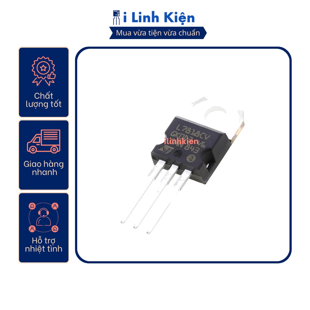 Ic nguồn l7818cv 1.5a 18v to-220