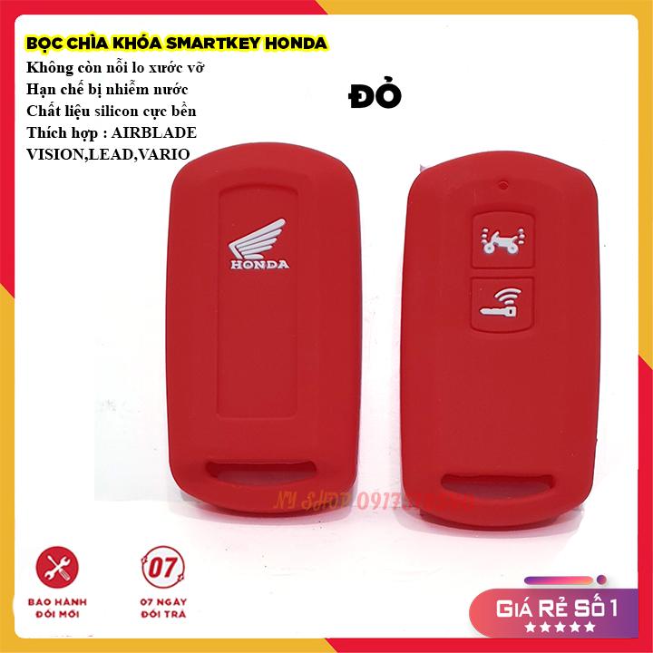 Bọc (Bao) Silicon Cho Chìa Smartkey Lead AirbladeVisionVario (MÀU ĐỎ)
