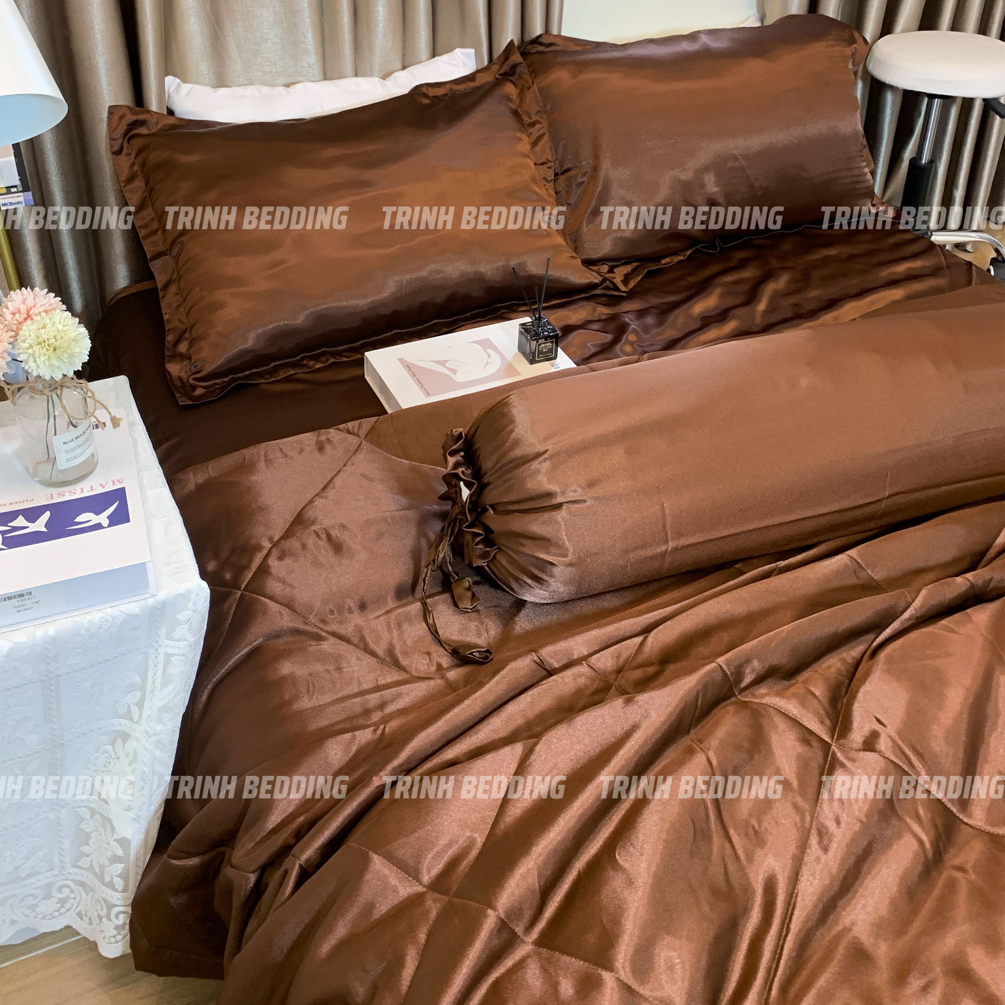 BỘ DRAP PHI LỤA MỊN MÁT CAO CẤP M2|M4|M6|M8  TRINHBEDDING