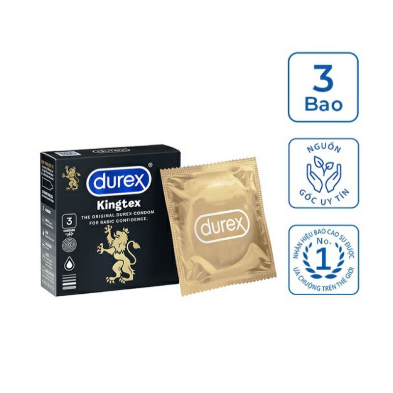 Bao cao su Durex Kingtex 3 bao