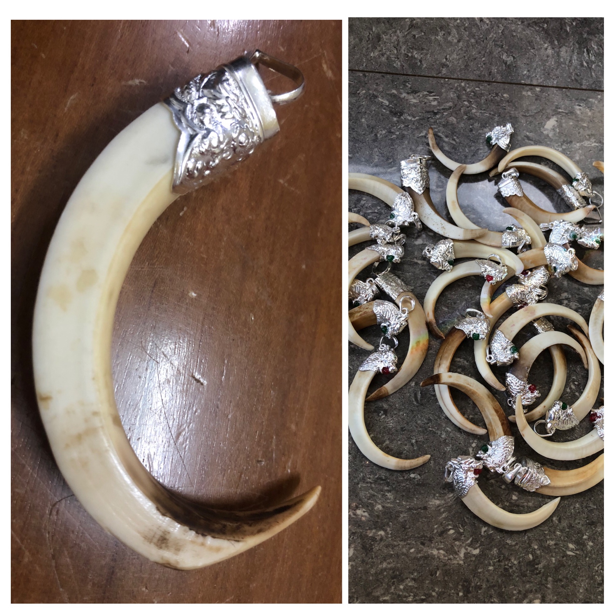 Mặt nanh heo bọc bạc cao cấp