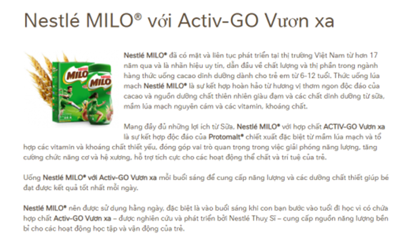 Combo 10 gói x 22gram Milo Active Go Thụy Sĩ - Date mới : 12 tháng. Có lựa chọn sale 7 gói lẻ trợ giá.