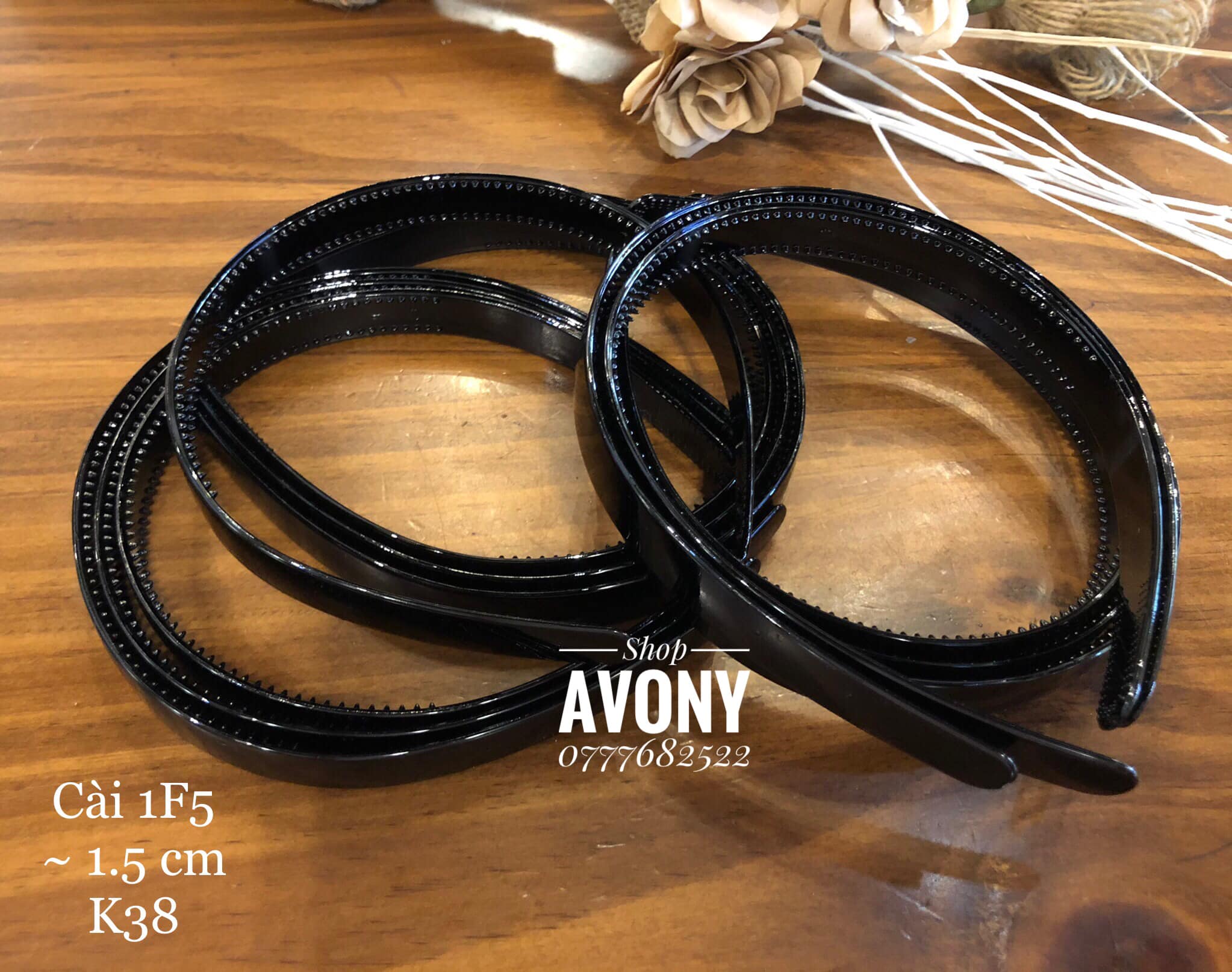 [HCM]combo 2 cài tóc nhựa đen bóng hàng Vn size 1F5