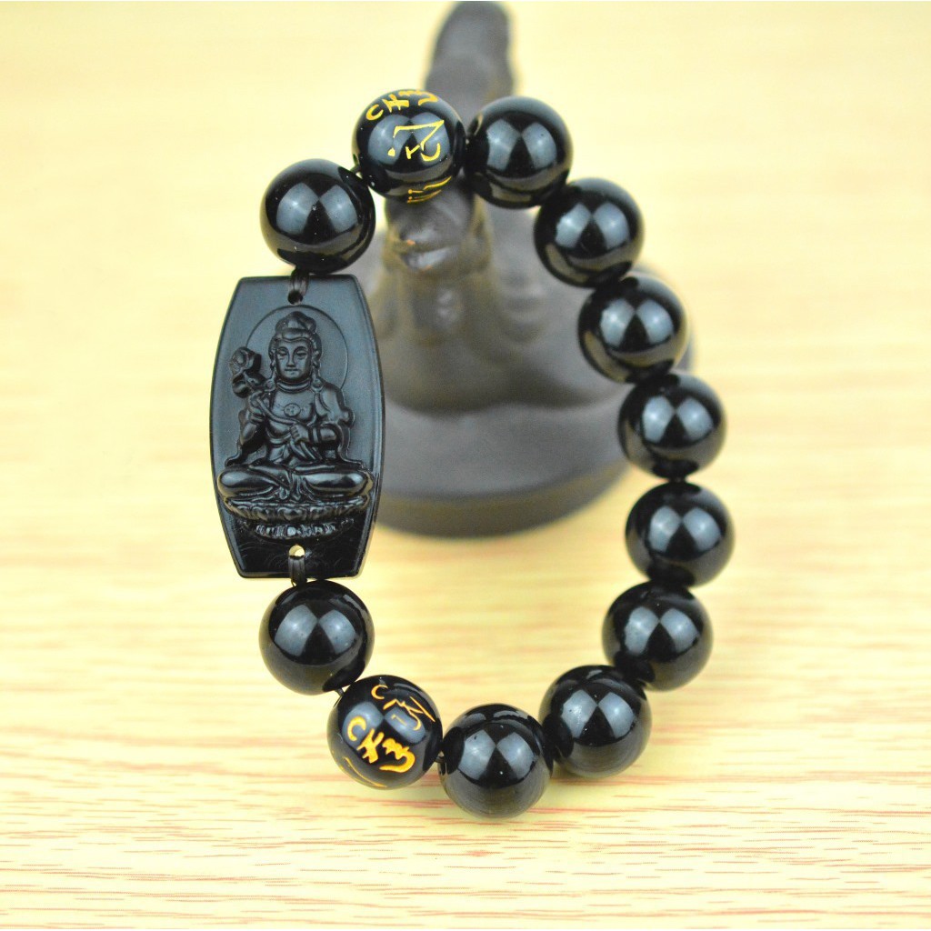 ( SALE LỖ GIÁ VỐN - NHANH TAY )Vòng tay đen chuỗi phật - mang đến may mắn, bình an cho người đeo ( đen )