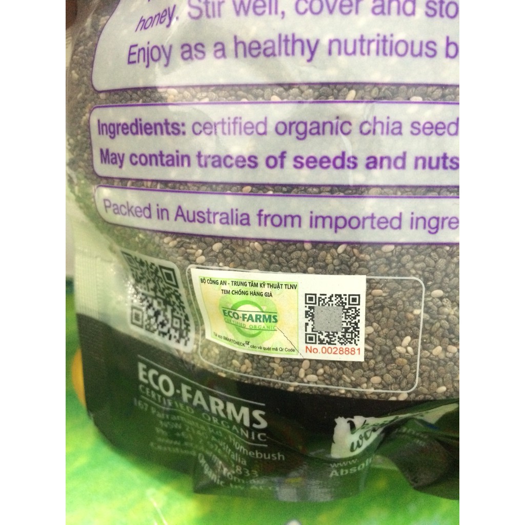 Hạt Chia [] Hạt Chia Úc Absolute Organic Mới  (1Kg) - Yêu Hạt