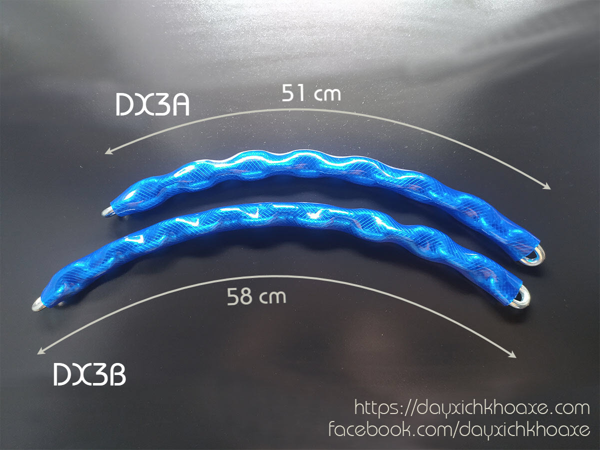 Wire chain lock door/gate Aurae (chain 8mm) - Blue - DX3A - DX3B - DX3C - DX3D