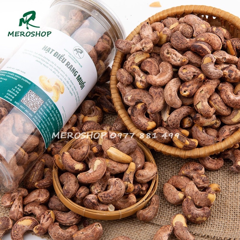 500GRAM HẠT ĐIỀU RANG MUỐI NGUYÊN HẠT (600-650HẠT/KG- HẠT NHỎ)