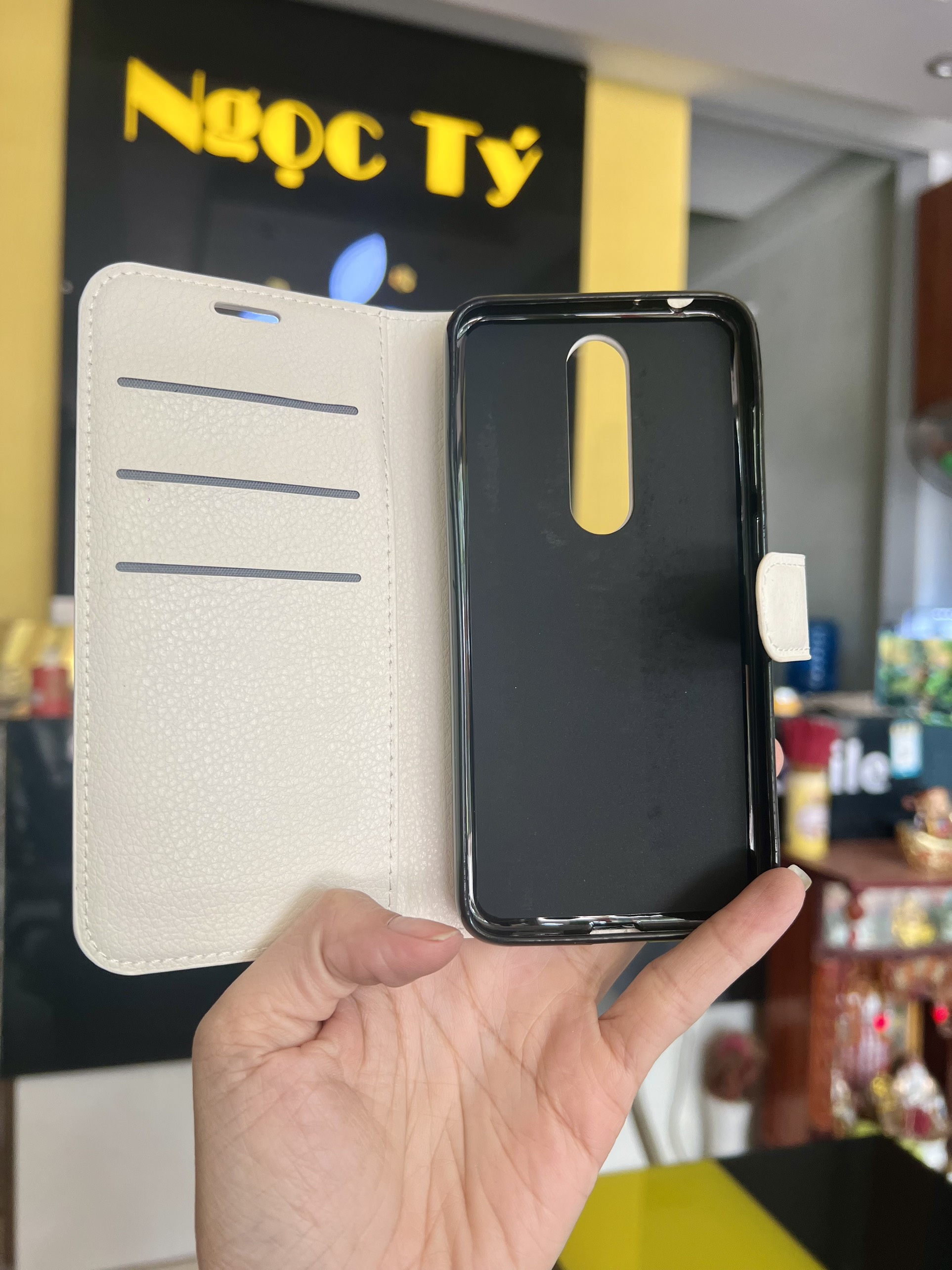 Bao da Nokia X5/Nokia 5.1plus .Ốp lưng da cao cấp có nắp gập .