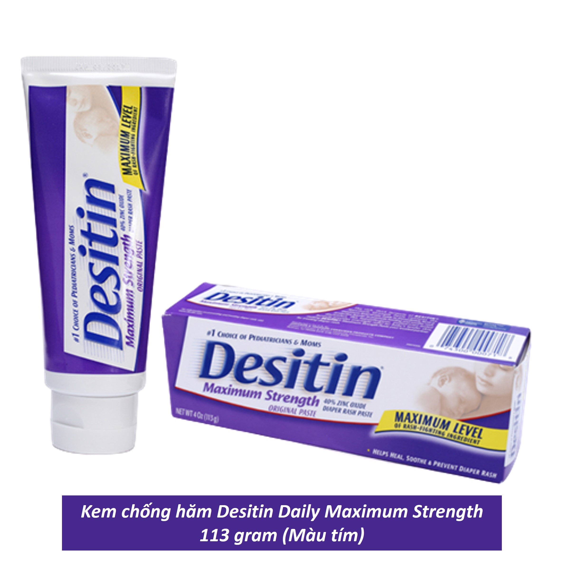 Kem chống hăm Desitin Daily Maximum Strength 113 gram (Màu tím)