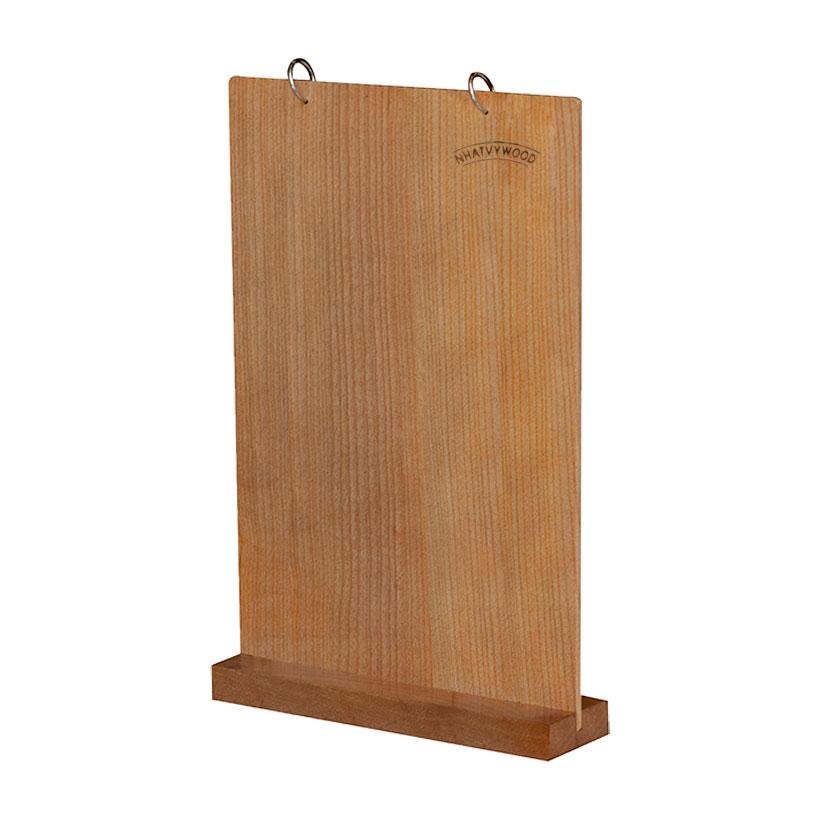 [HCM]Menu để bàn quán cafe có khoen lật bằng gỗ Standee để bàn cao cấp kệ menu gỗ để bàn Nhatvywood A4-NV4103 cho nhà hàng quán cafe quán bar hay quảng cáo sản phẩm.