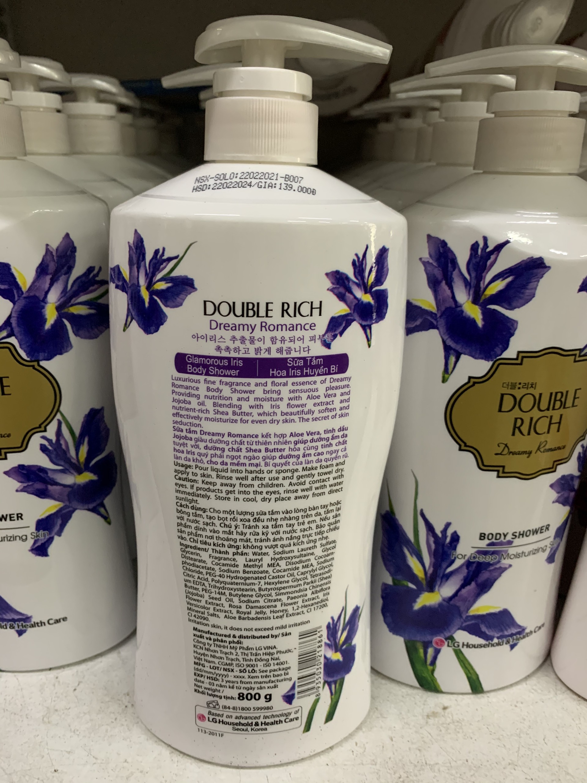 Sữa Tắm Double Rich Tím lris 800g