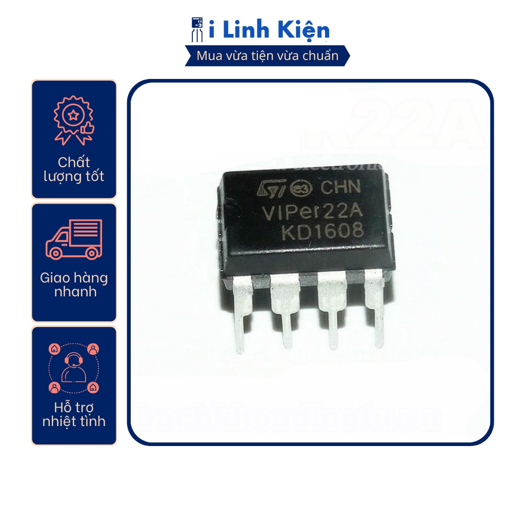 IC nguồn Viper22A chất lượng tốt.