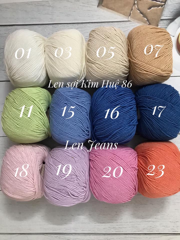Len Jeans YarnArt ( từ màu 01 đến màu 63)