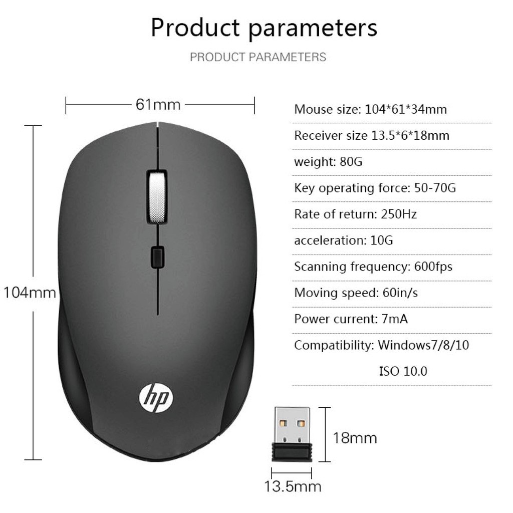 Chuột Wireless HP S1000 Plus