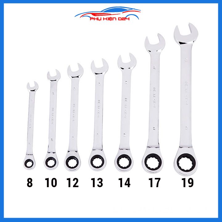 Bộ cờ lê đa năng từ 8-19mm ANTON thân thẳng cao cấp