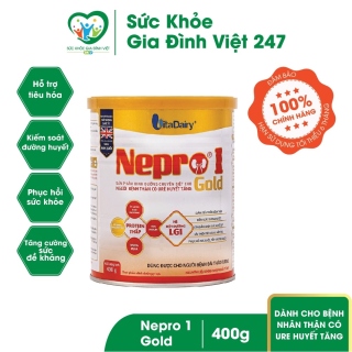 Sữa Nepro 1 gold 400g - Dành cho người bệnh thận có URE huyết tăng thumbnail