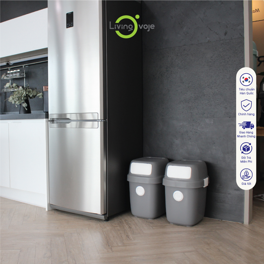 Thùng rác Dot recycling Oliving dung tích 60L