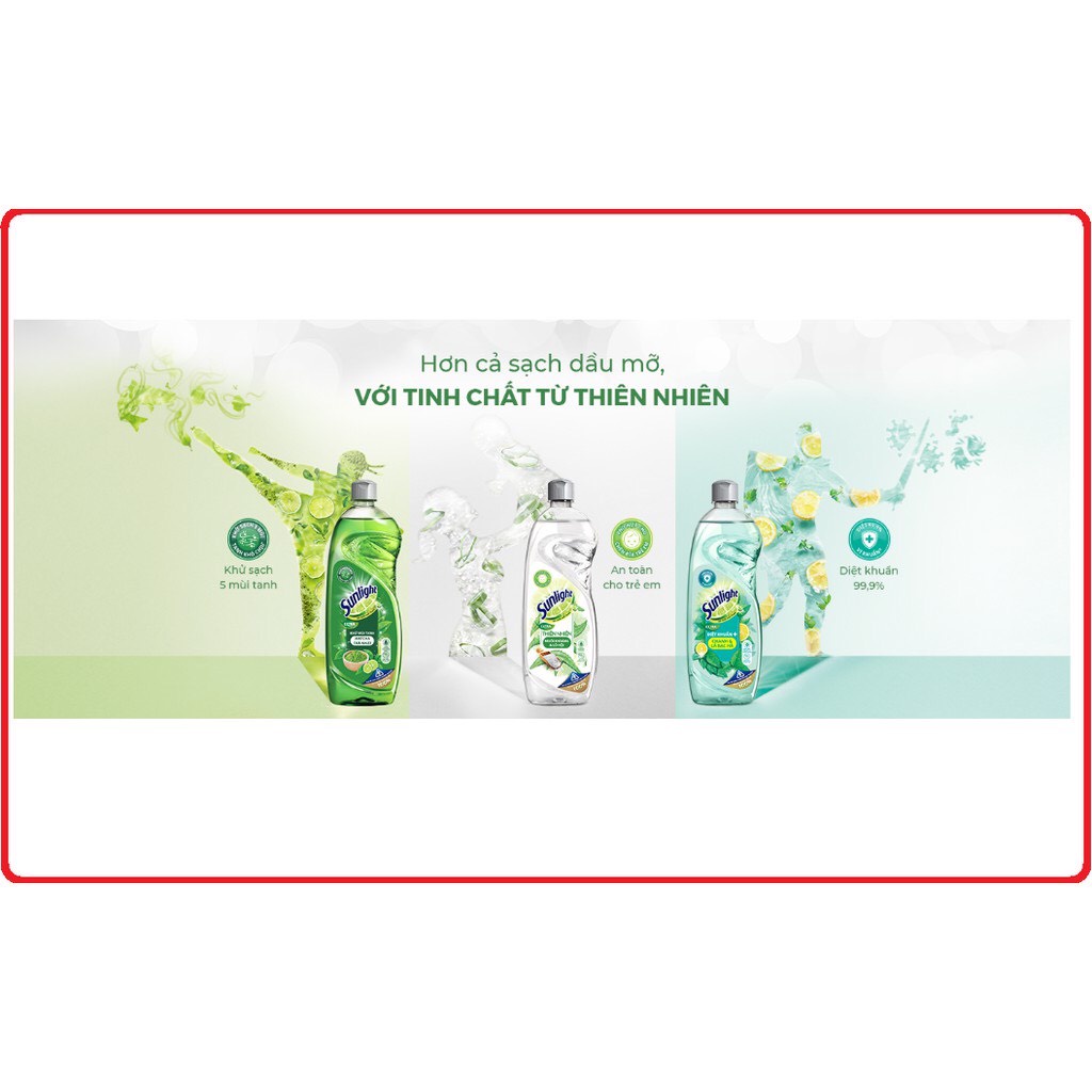 Nước rửa chén Sunlight Trà xanh túi 750ml