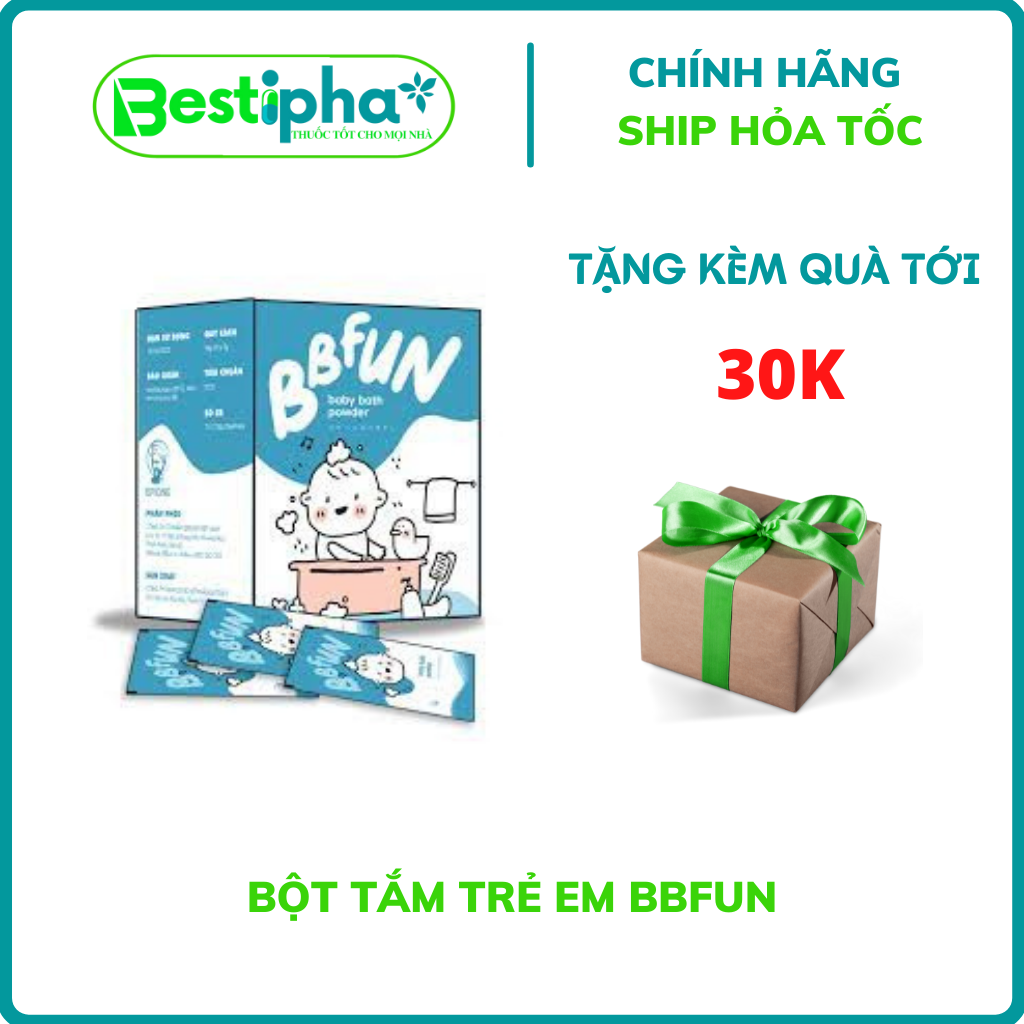 [GIÁ RẺ] Bột Tắm Trẻ Em BBFUN cho làn da bé hộp 20 gói