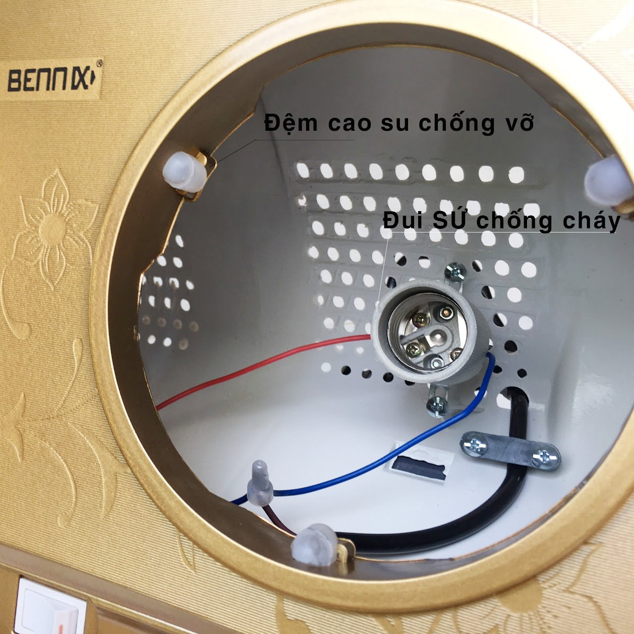 Đèn sưởi nhà tắm bennix 2 bóng BN-02BG-2