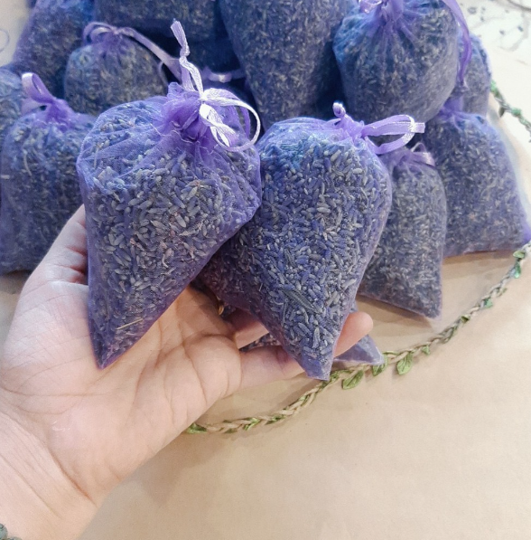 Túi thơm nụ hoa khô lavender (nụ hoa nhập pháp mùi thơm dai)