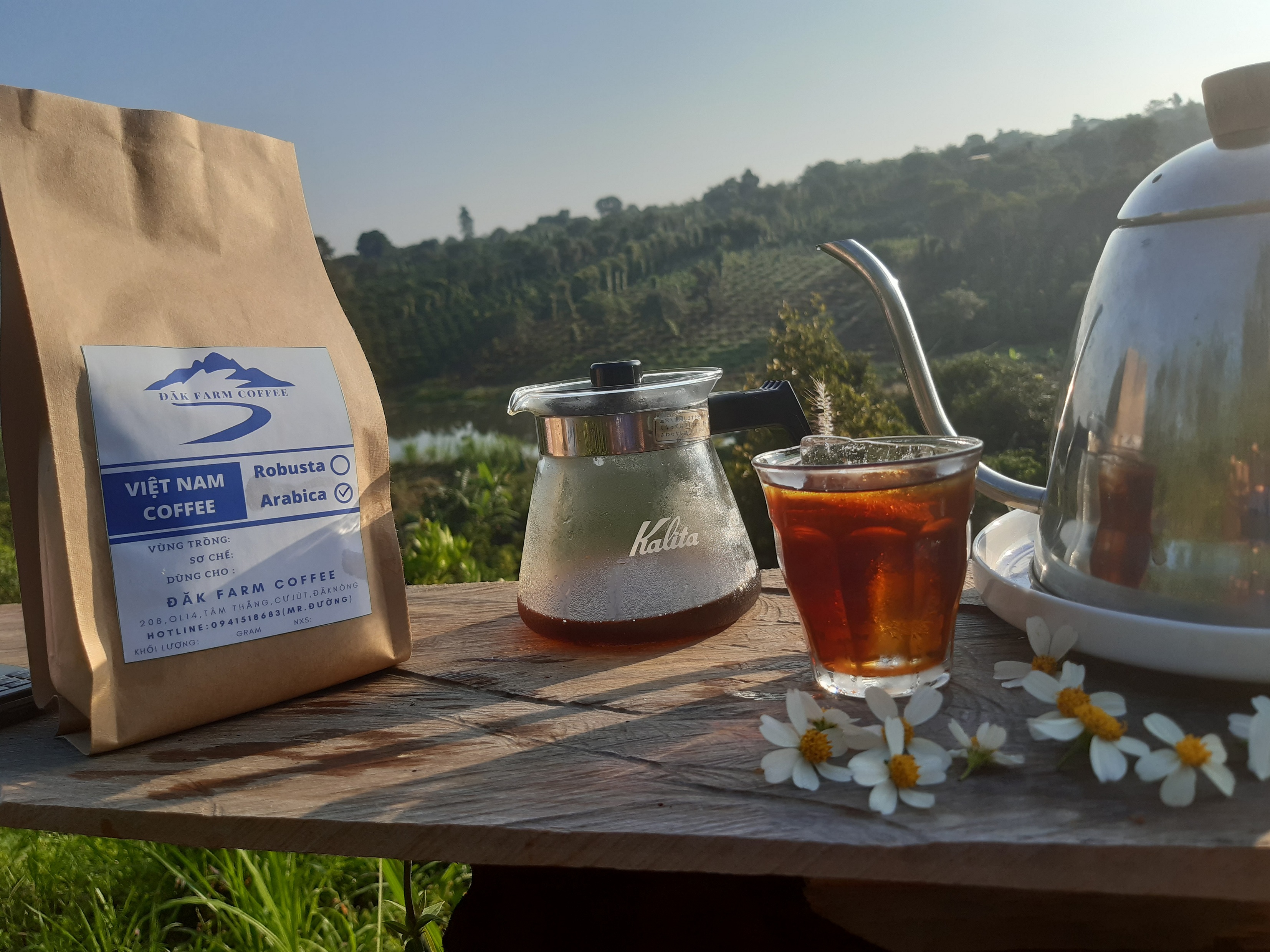Cà Phê Arabica Cầu Đất Rang Light/ Pha Drip/ Cold Brew