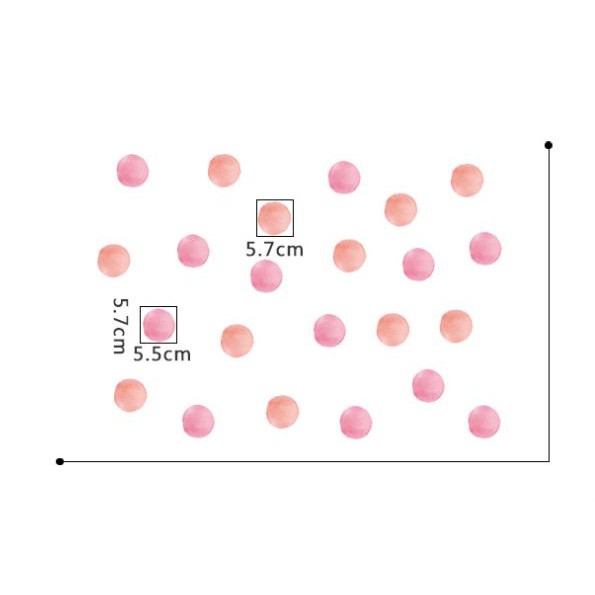 Decal Dán Tường Họa Tiết Chấm Hồng FX-B06