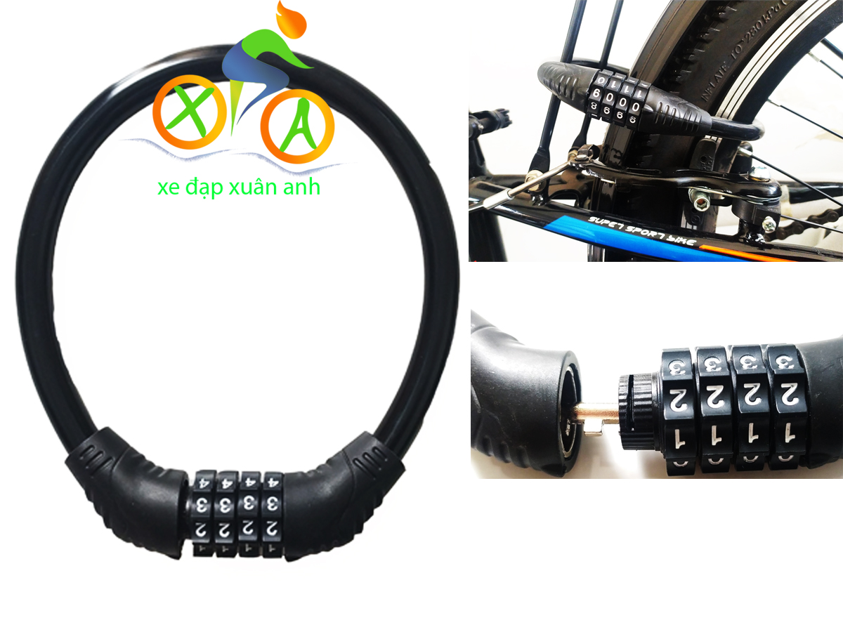 Khóa dây 4 số chống trộm xe đạp