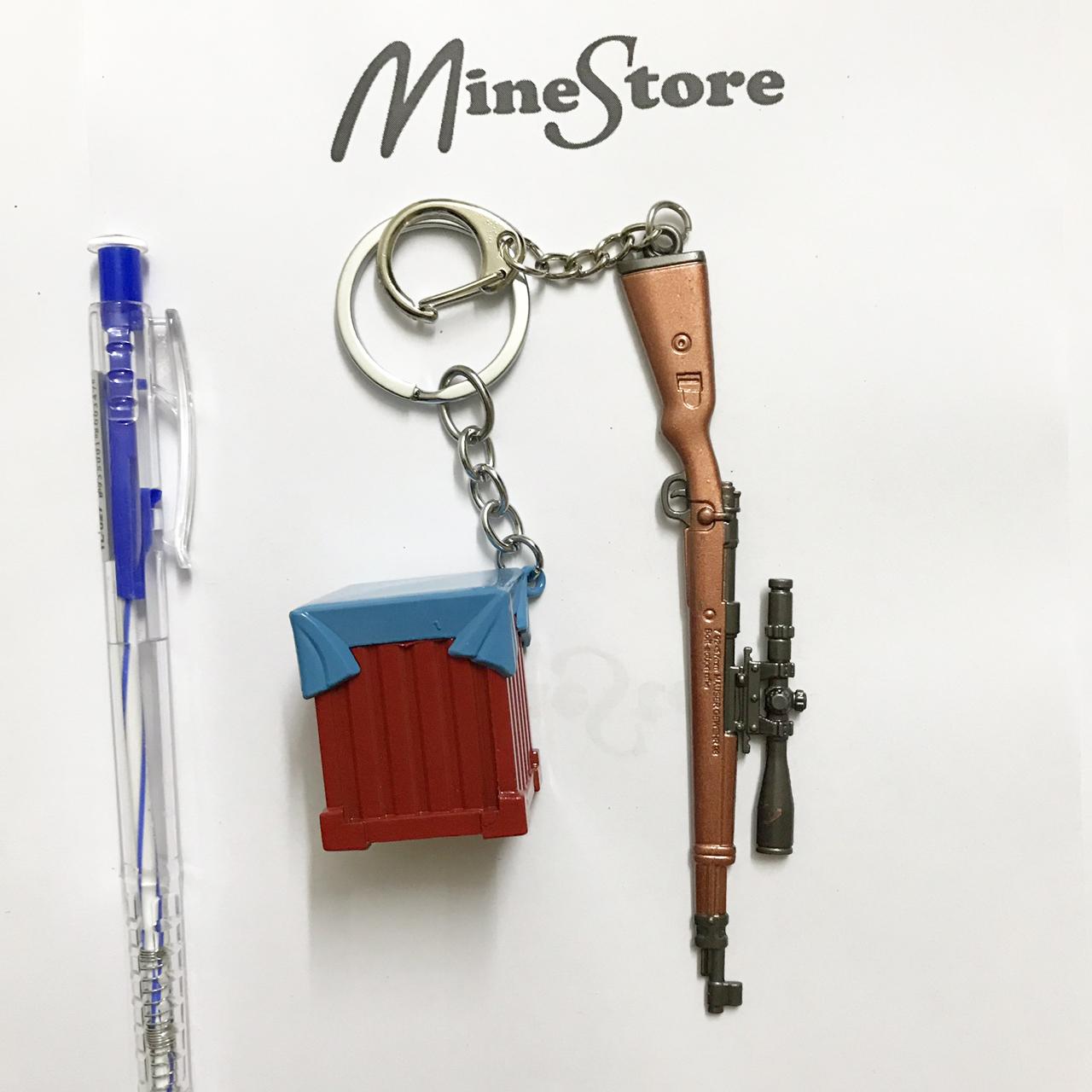 Combo 2 Móc Khóa PUBG: Thính PUBG Và K98 PUBG Size 12Cm (Kar98 Pubg)