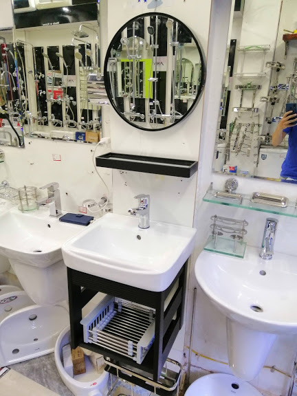Combo bộ chậu lavabo mini đầy đủ vòi nóng lạnh