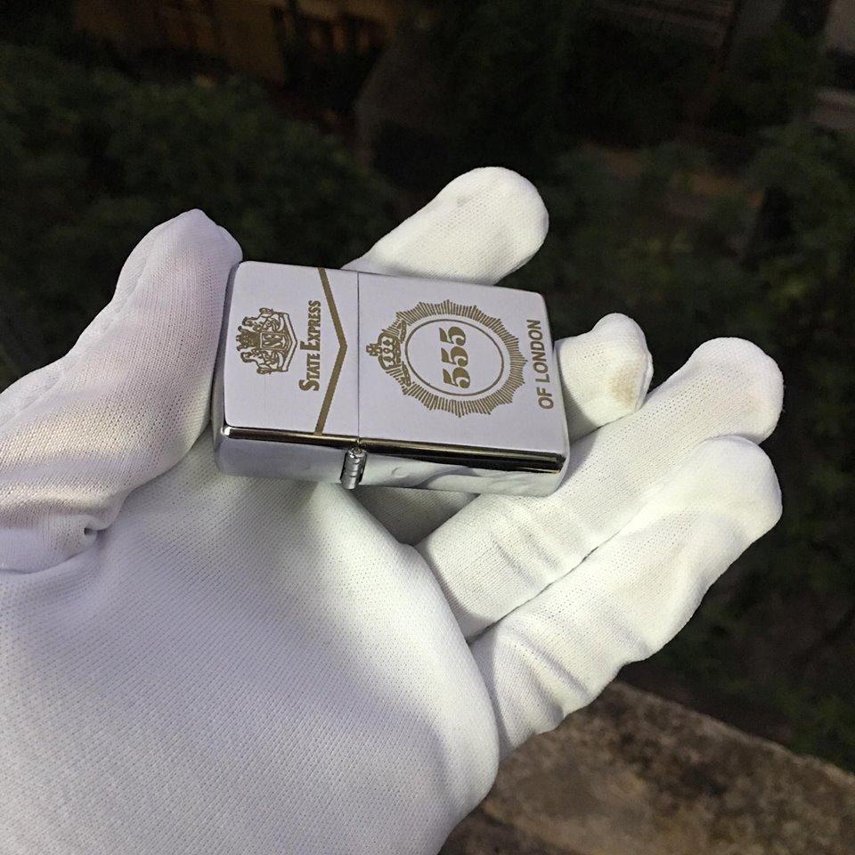 [HCM]Bật Lửa Zippo USA Khắc Logo 5555 - Tặng Xăng Đá