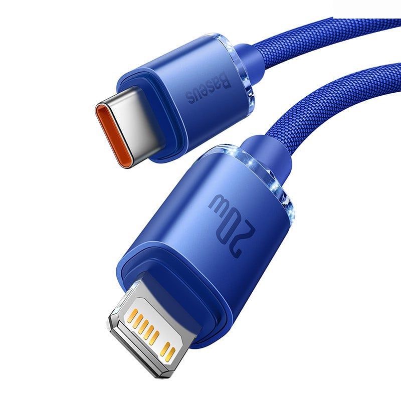 Cáp sạc nhanh Type C to Lightning 20W Baseus Crystal Shine Series Fast Charging Data Cable- CAJY