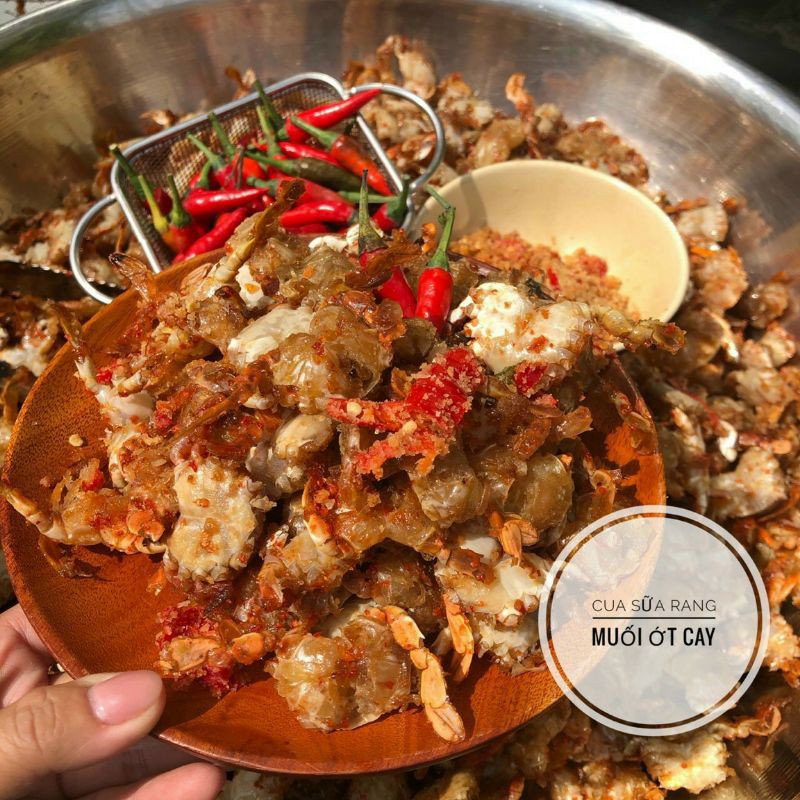 Cua sữa rang muối ớt cay 250gr