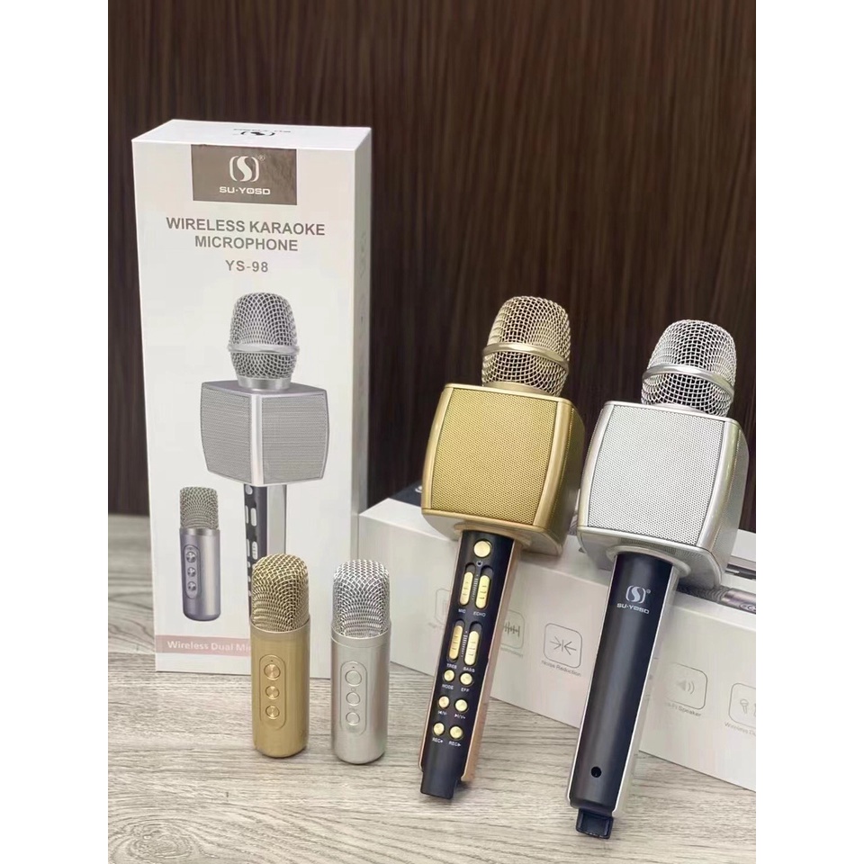 Micro Karaoke Bluetooth YS-98 Kèm 1 Micro Hát Song Ca