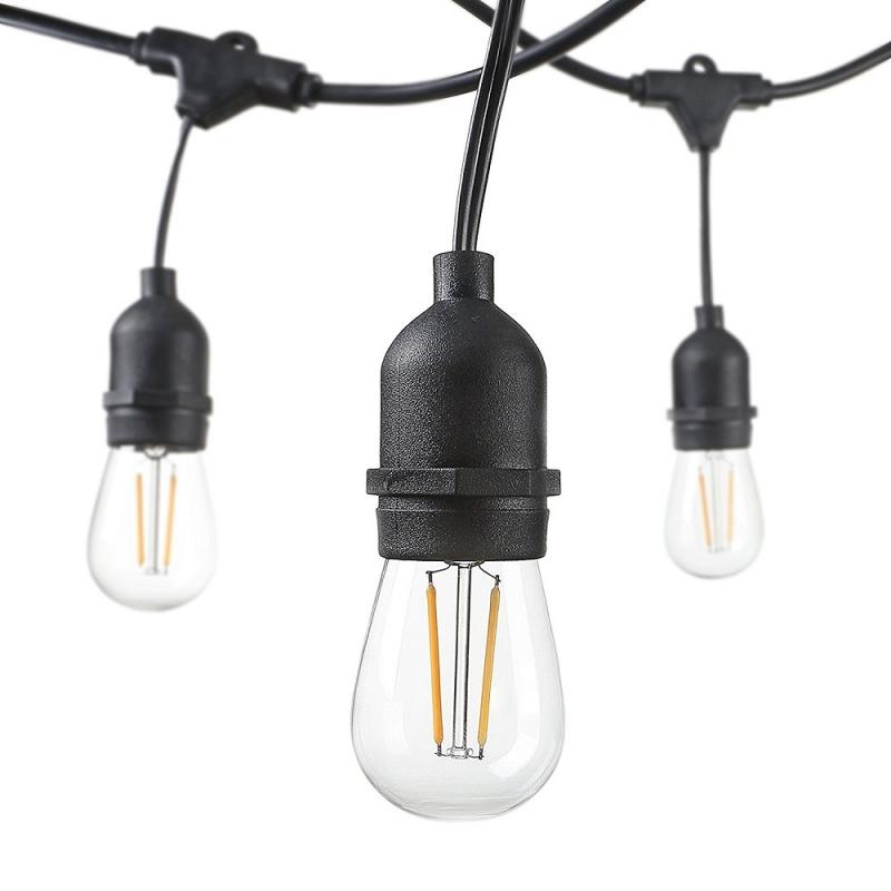Đèn led dây 10m ngoài trời không thấm nước đui E27 loại 20 đui