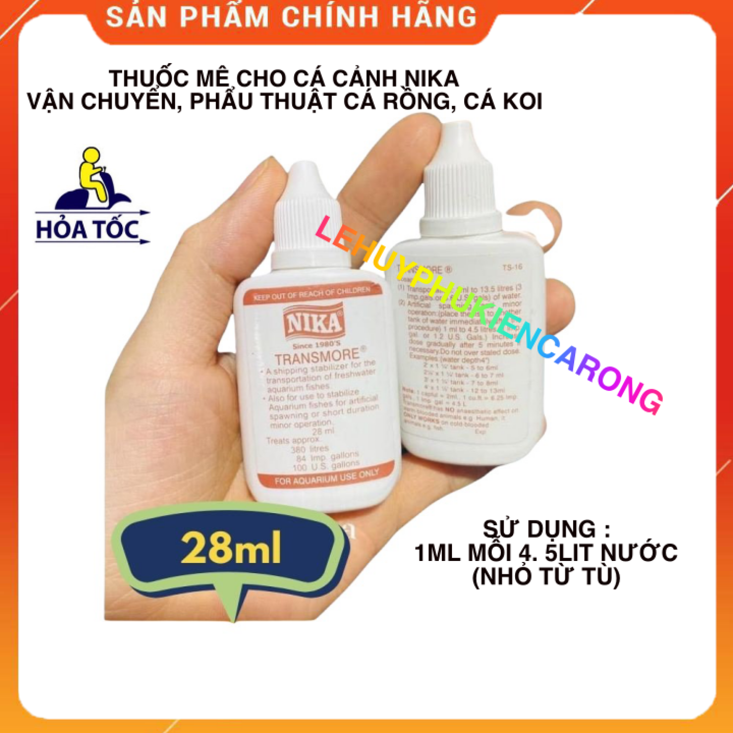 "hoàn tiền đến 10%" thuuốc mê cho cá cảnh nika, vận chuyển cá rồng, cá koi
