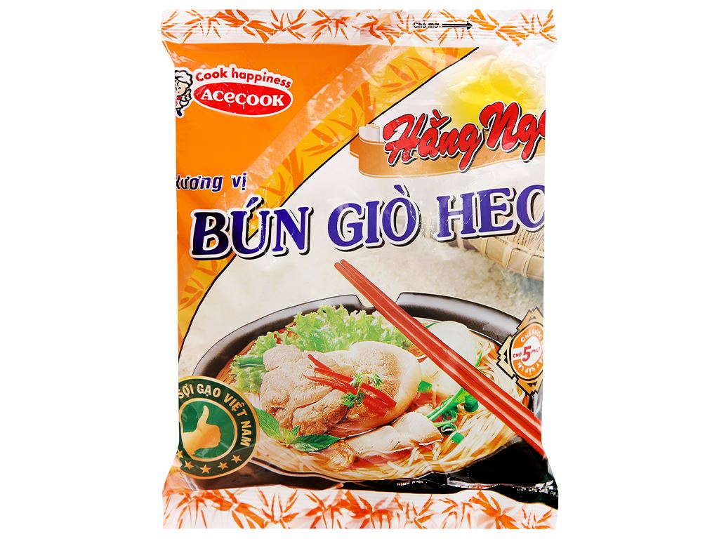 Thùng 30 gói bún giò heo Hằng Nga 75g