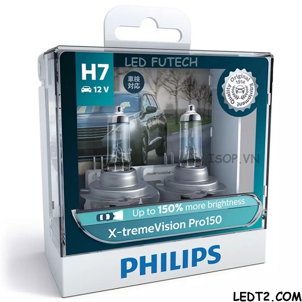 Đèn pha Halogen Philips Xtreme Vision Pro150 +150%
