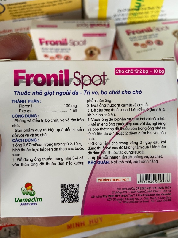 Type Fronil Spot nhỏ ve, bọ chét