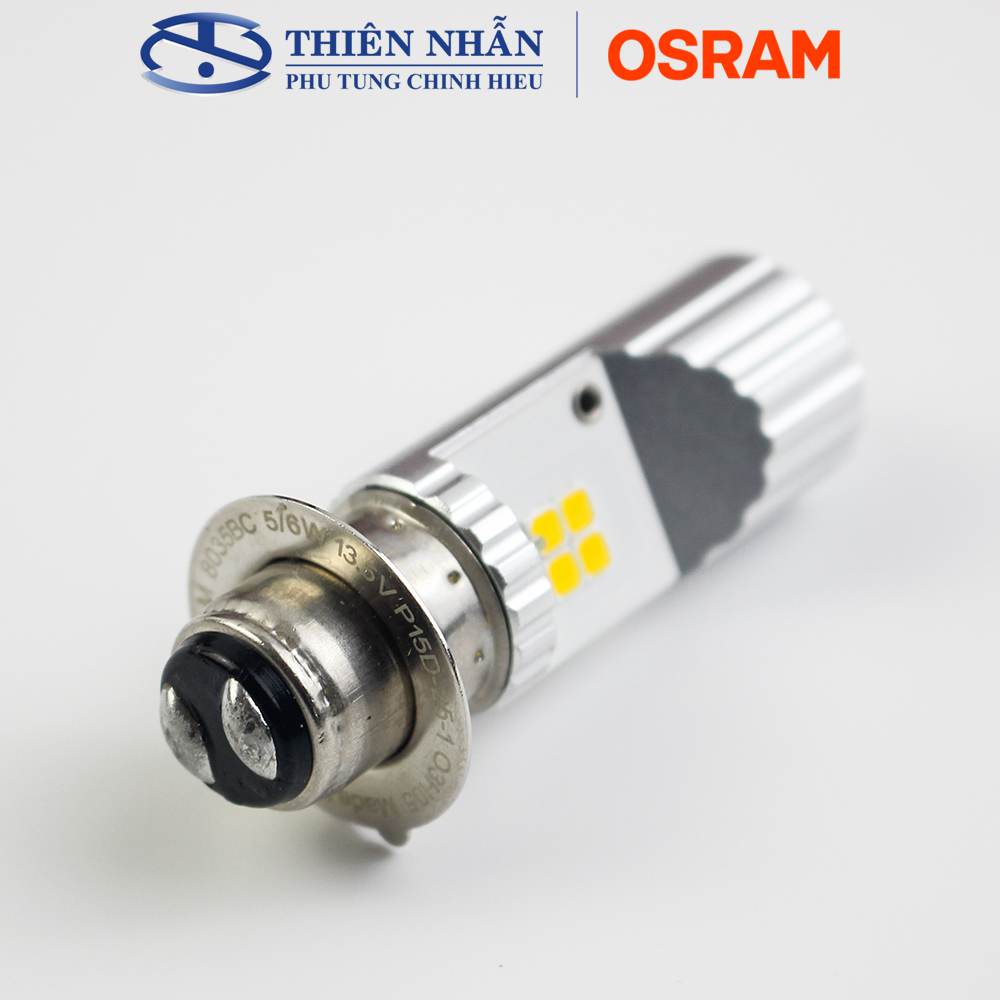 Bóng đèn LED OSRAM T19 (bi cầu thấu kính lưỡng màu) xe Dream, Wave alpha đời đầu, Wave 125i (pha đèn 2 bóng), Wave ZX (8035BC) (ko dùng cho Air Blade 110 Thái ánh sáng sẽ chiếu ra 2 bên)