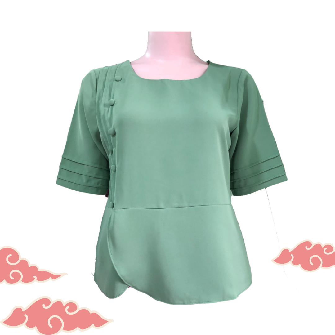 ÁO TRUNG NIÊN NỮ CHO MẸ - Lụa Cao Cấp kiểu nút sang trọng